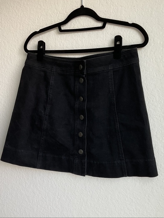 Madewell Dresses & Skirts - Madewell Black Button-Front Mini Skirt | 10